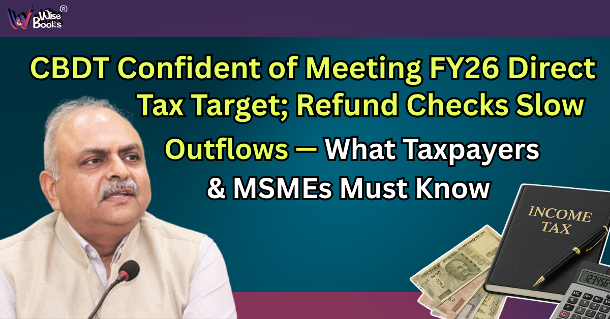 CBDT Confident of Meeting FY26 Direct Tax Target; Refund Checks Slow Outflows — What Taxpayers & MSMEs Must Know