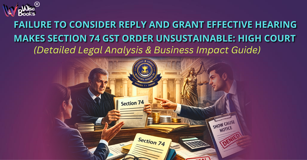 Section 74 GST Order Set Aside for Ignoring Taxpayer Reply: High Court Ruling